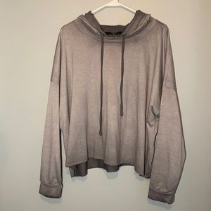 Tresics hooded “long cropped” sweatshirt size L